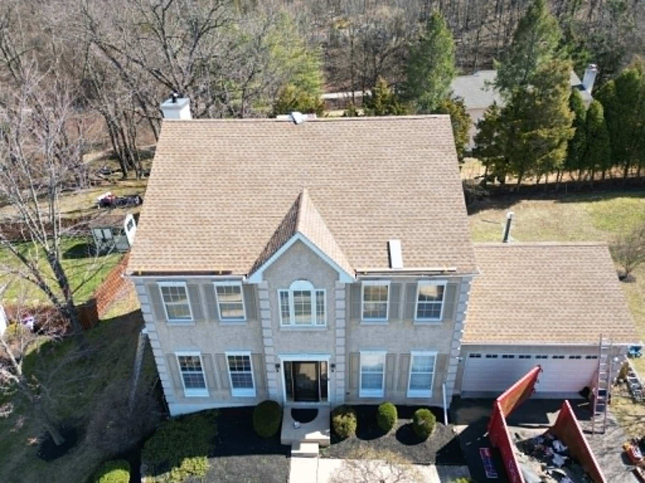New roof installation on a New Jersey colonial home — Legacy Peak Roofing & Construction