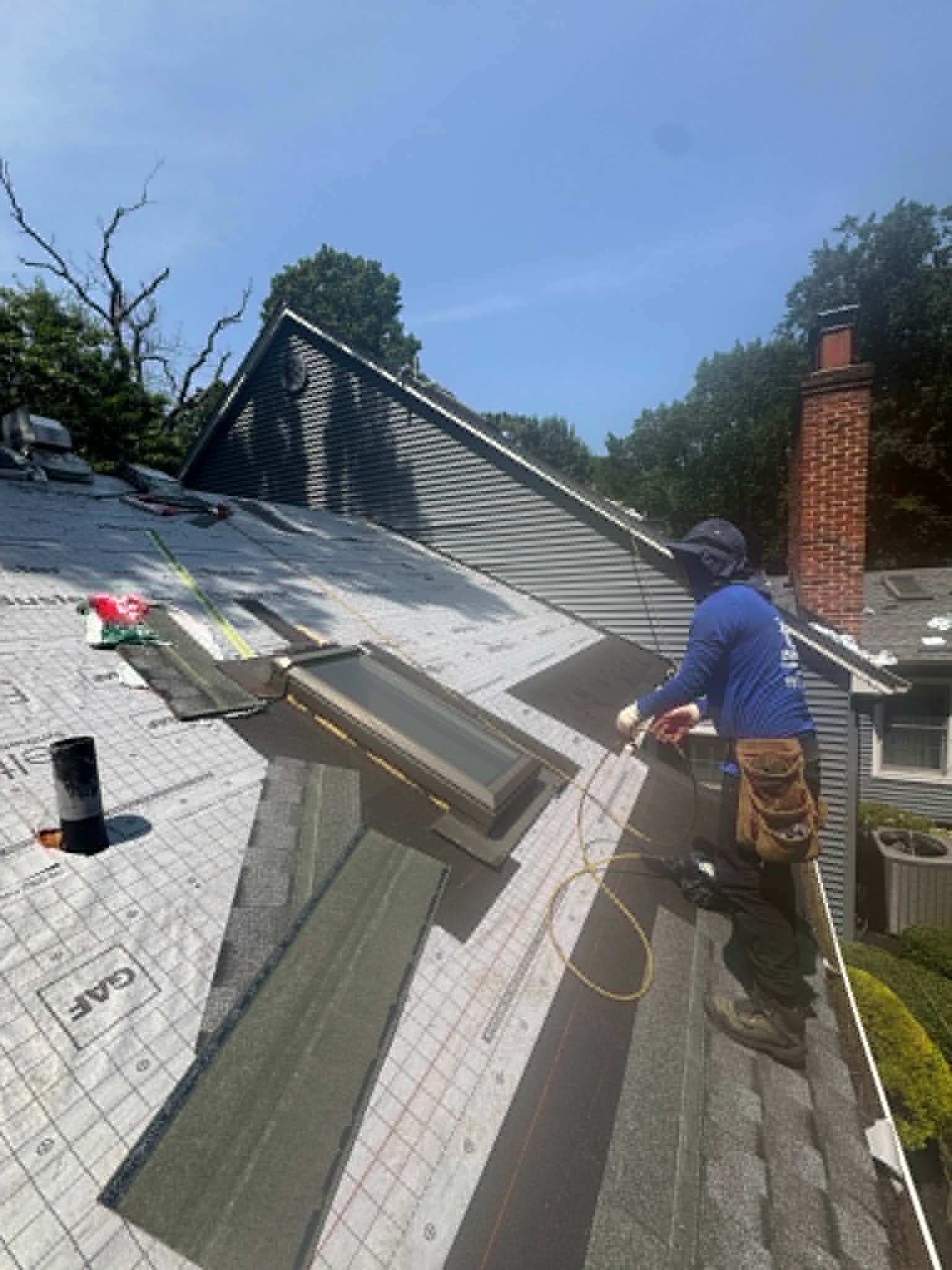 Skylight flashing installation — Legacy Peak Roofing & Construction, New Jersey