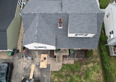Professional roof replacement in New Jersey using GAF asphalt shingles for durable and weather-resistant roofing.